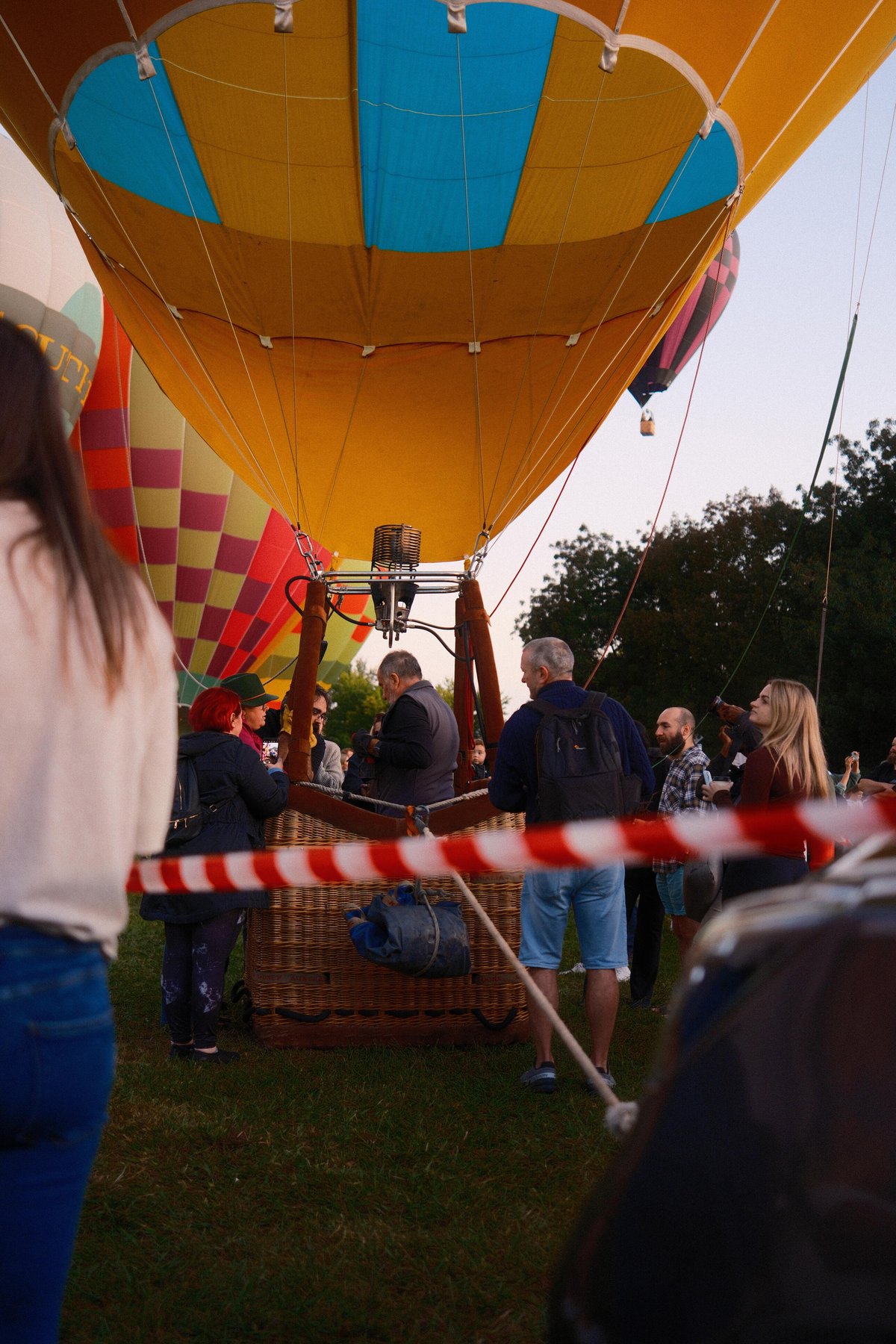 A final frame from Canberra Balloon Spectacular 2024 with hot air balloons.